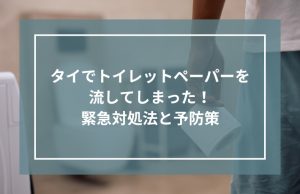 タイでトイレットペーパーを流してしまった！緊急対処法と予防策